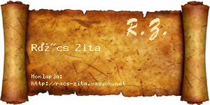 Rács Zita névjegykártya